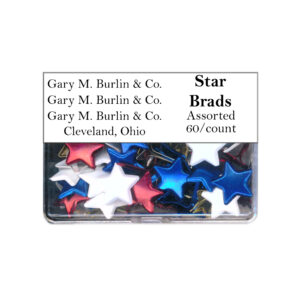 Gary Burlin - Metal Brads - Star - Assorted Colors (60 Pieces)