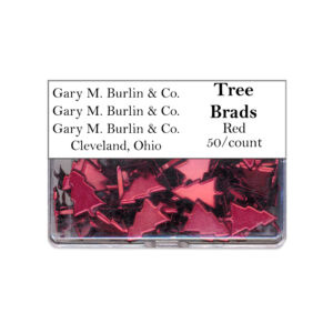 Gary Burlin - Metal Brads - Tree - Red (50 Pieces)