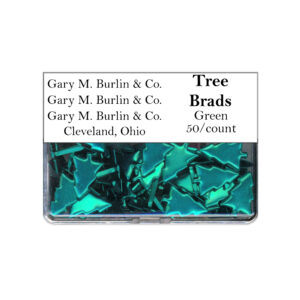 Gary Burlin - Metal Brads - Tree - Green (50 Pieces)
