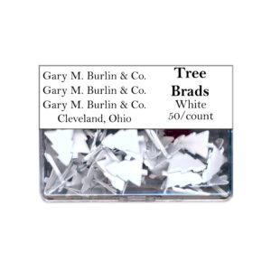 Gary Burlin - Metal Brads - Tree - White (50 Pieces)