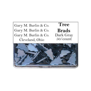 Gary Burlin - Metal Brads - Tree - Dark Gray (50 Pieces)