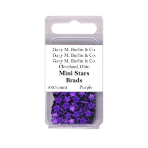 Gary Burlin - Metal Brads - Mini Star - Purple (100 Pieces)