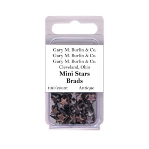 Gary Burlin - Metal Brads - Mini Star - Antique (100 Pieces)
