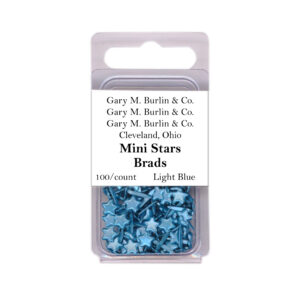 Gary Burlin - Metal Brads - Mini Star - Light Blue (100 Pieces)