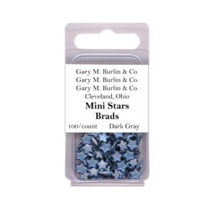 Gary Burlin - Metal Brads - Mini Star - Dark Gray (100 Pieces)