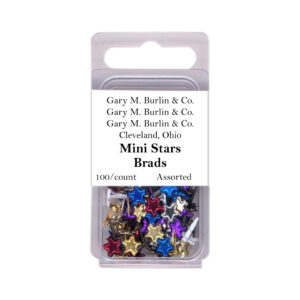 Gary Burlin - Metal Brads - Mini Star - Assorted Colors (100 Pieces)