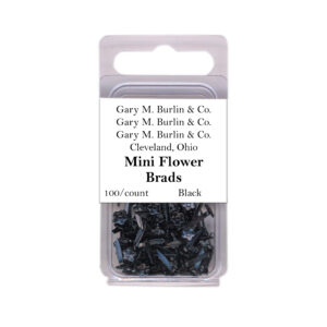 Gary Burlin - Metal Brads - Mini Flower - Black (100 Pieces)