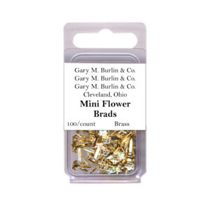Gary Burlin - Metal Brads - Mini Flower - Brass (100 Pieces)