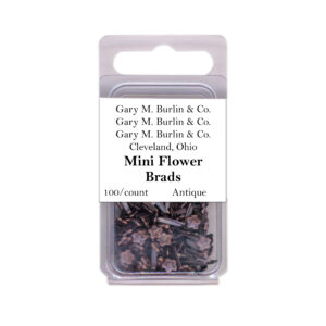 Gary Burlin - Metal Brads - Mini Flower - Antique (100 Pieces)