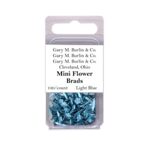 Gary Burlin - Metal Brads - Mini Flower - Light Blue (100 Pieces)