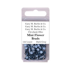 Gary Burlin - Metal Brads - Mini Flower - Dark Gray (100 Pieces)