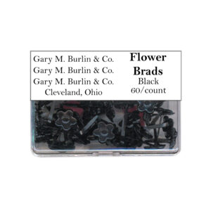 Gary Burlin - Metal Brads - Flower - Black (60 Pieces)
