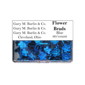 Gary Burlin - Metal Brads - Flower - Blue (60 Pieces)
