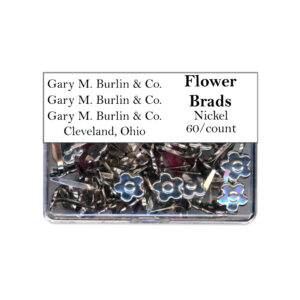 Gary Burlin - Metal Brads - Flower - Nickel (60 Pieces)