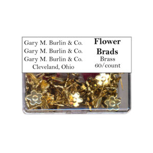 Gary Burlin - Metal Brads - Flower - Brass (60 Pieces)