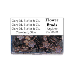 Gary Burlin - Metal Brads - Flower - Antique (60 Pieces)