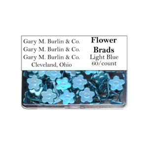 Gary Burlin - Metal Brads - Flower - Light Blue (60 Pieces)