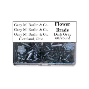 Gary Burlin - Metal Brads - Flower - Dark Gray (60 Pieces)