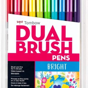 Tombow - Dual Brush Pen - Art Marker - Set - Bright (10 Pieces)