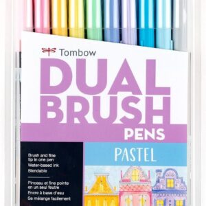 Tombow - Dual Brush Pen - Art Marker - Set - Pastel (10 Pieces)