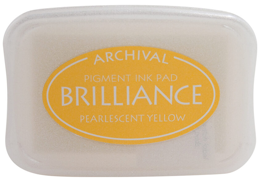 Tsukineko - Brilliance - Pigment Ink - Pad - Pearlescent Yellow