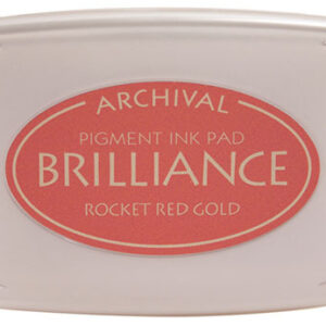 Tsukineko - Brilliance - Pigment Ink - Pad - Rocket Red Gold