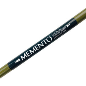 Tsukineko - Memento - Fade Resistant Dye Ink - Dual-Tip Marker - Olive Grove
