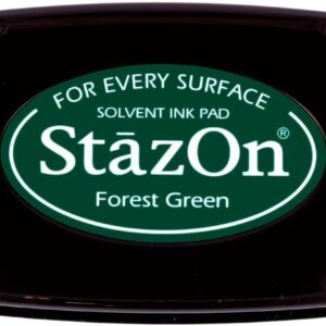 Tsukineko - StazOn - Solvent Ink - Pad - Forest Green