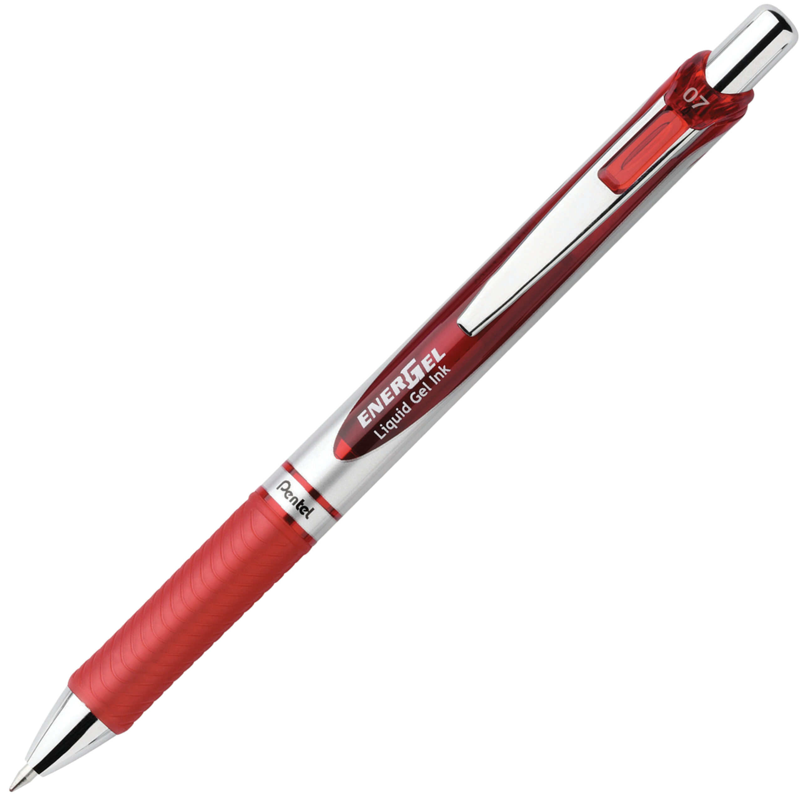 Pentel - EnerGel - Retractable - Liquid Gel Pen - Red