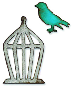 Sizzix - Tim Holtz - Movers & Shapers - Mini Bird & Cage