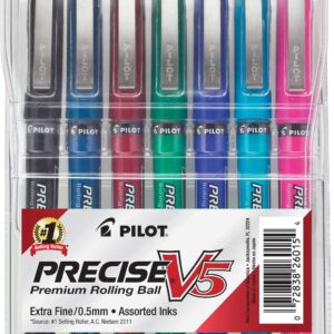 Pilot - Precise - V5 - Rolling Ball Pen - Extra Fine - Wallet (7 Pieces)