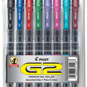 Pilot - G2 - Retractable - Gel Pen - Wallet (8 Pieces)