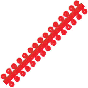 Picot Ribbon - Red (1/4" x 75')