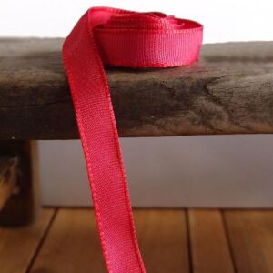 Two-Tone Grosgrain Ribbon - Red Hot Pink (3/8" x 75')