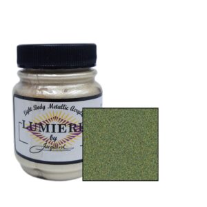 Jacquard - Lumiere - Acrylic Paint - Metallic Olive Green (2.25oz)