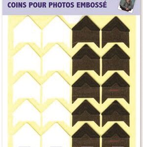 MultiCraft - Self-Adhesive Photo Corners - Black & White (40 Pieces)