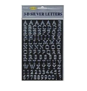 Pioneer - 3D Self-Adhesive Letters - Silver