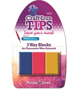 Purple Cows - Encaustic Wax Refill - Red, Yellow, Blue