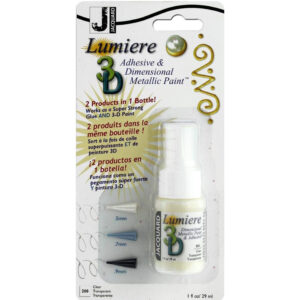 Jacquard - Lumiere - 3D Adhesive & Dimensional Paint (with 3 Piece Tip) - Clear