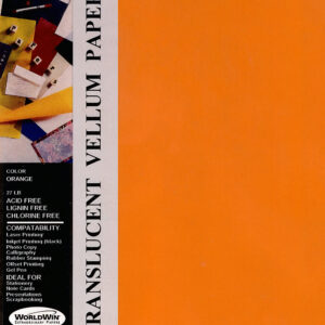 WorldWin Papers - Translucent Vellum - 8.5" x 11" - Orange (50 Sheets)