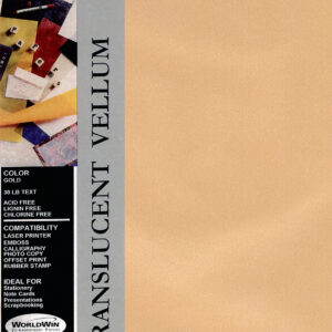 WorldWin Papers - Translucent Vellum - 8.5" x 11" - Gold (20 Sheets)