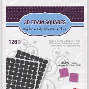 3L - 3D Foam Squares - Black (.5"x .5" x .08")