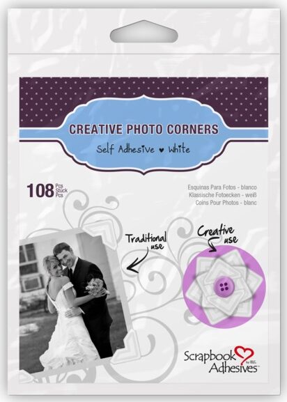 3L - Creative Photo Corners - White (108 Pieces)