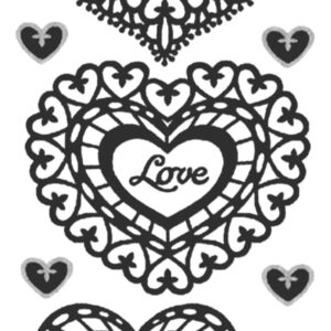 Peel-Off Scrapbooking Stickers - Gold - Heart