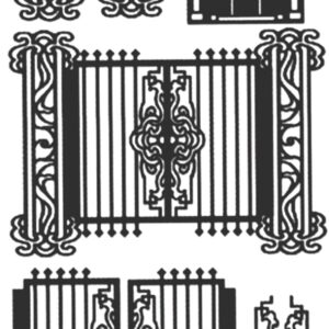 Peel-Off Scrapbooking Stickers - Gold - Door