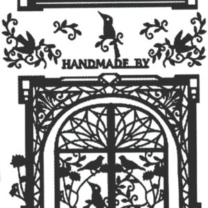 Peel-Off Scrapbooking Stickers - Gold - Cage