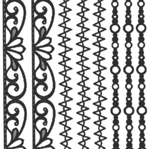 Peel-Off Scrapbooking Stickers - Silver - Border