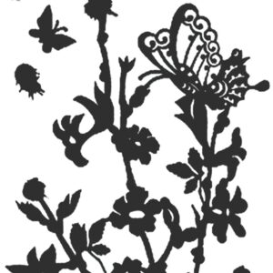 Peel-Off Scrapbooking Stickers - Gold - Butterfly #3