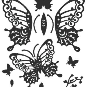 Peel-Off Scrapbooking Stickers - Silver - Butterfly #2