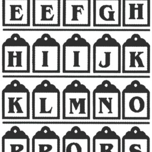 Peel-Off Scrapbooking Stickers - Gold - Alphatag